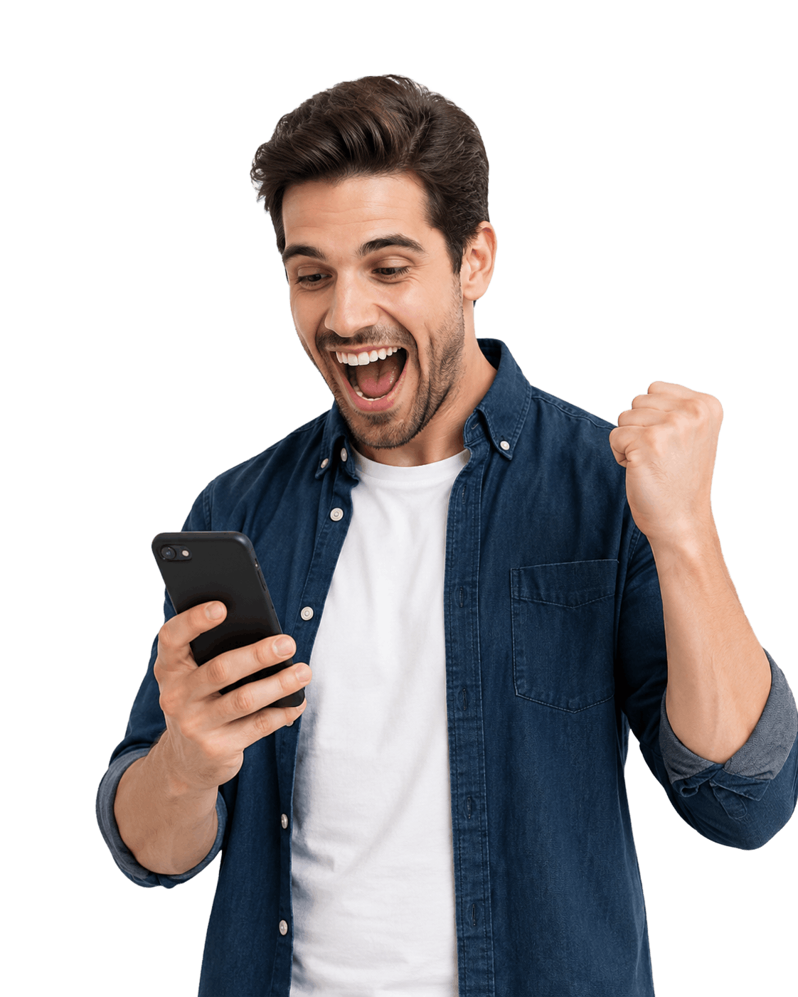 Man checking his GoGoCash loan on his phone